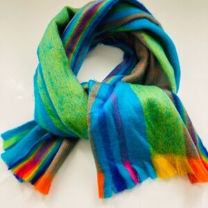 Pokoloko Multi Stripe Rainbow Scarf O/S